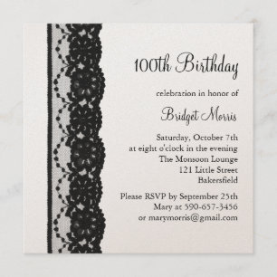 French Lace Anniversaire Invitation au champagne