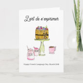 French Language Day March 20 Charlotte Russe Kaart (Voorkant)