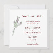 French lavender Enregistrer la date Invitation (Devant)