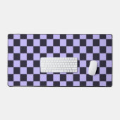 French lilac checkerboard pattern bureaumat (Keyboard & Muis)