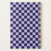 French lilac checkerboard pattern planner (Achterkant)