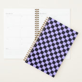 French lilac checkerboard pattern planner (Display)