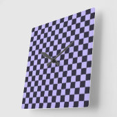 French lilac checkerboard pattern vierkante klok (Hoek)