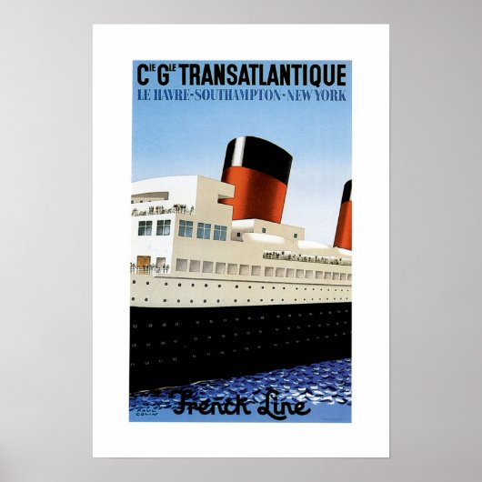 French Line Midships Poster (Devant)