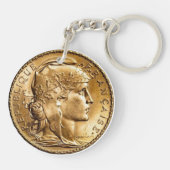 French Marianne Rooster Sleutelhanger (Achterkant)