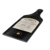 French Menu Black Glass Cutting Board Snijplank (Hoek)