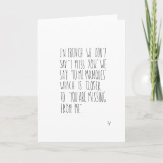 French Miss You Kaart