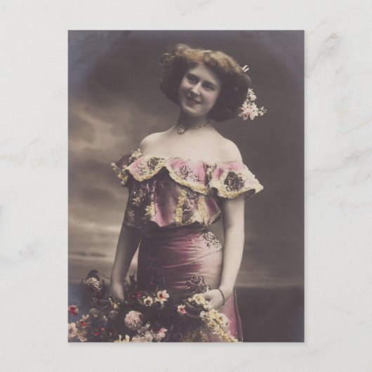 French Music Hall Belle Epoque Carte postale femme (Devant)