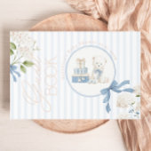 French nursery Coquette Teddy Bear Baby Boy Shower Gastenboek