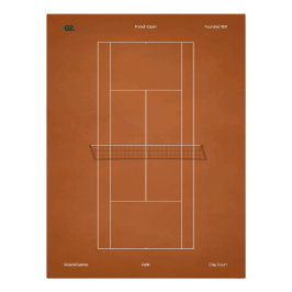 French Open Clay Tennis Court Perfect Poster