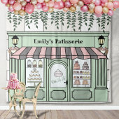 French Paris Bakery Cafe Patisserie Backdrop Wandkleed