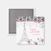French Paris Love Magnet Rose (Recto/Verso)