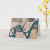 French Park Bench Kaart (Gele Bloem)