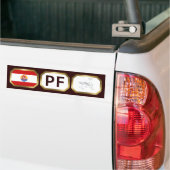 French Polynesia Flag Map Code Bumper Sticker (Sur camion)