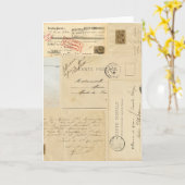 French Postcard Greeting Card Kaart (Gele Bloem)