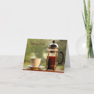 French Press Coffee Verjaardag Kaart