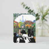 French Quarter Balkon, Fig Street Studio Briefkaart (Staand voorkant)