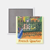 French Quarter Balkon, Franse wijk Magneet (Voorkant / Achterkant)