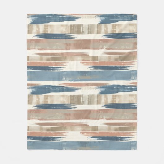 French Retro Brush Stripe Fleece Blanket Deken (Voorkant)