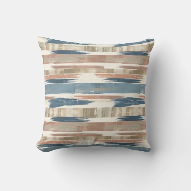 French Retro Brush Stripe Throw Pillow Kussen (Voorkant)