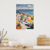 French Riviera Beach Poster Matisse Inspired (Cuisine)