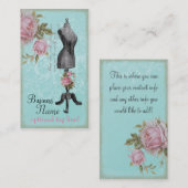 French Rosy Mannequin Visitekaartje (Voorkant / Achterkant)