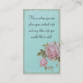 French Rosy Mannequin Visitekaartje (Achterkant)