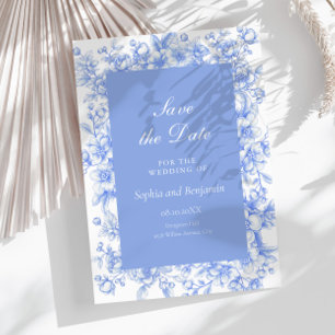 French Something Blue Floral Bewaar de datum
