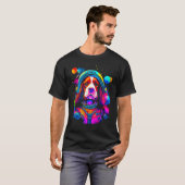 French Spaniel Dog Space Science T-shirt (Voorkant volledig)