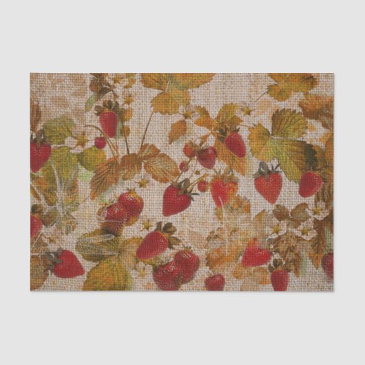 French Strawberries Cretonne Tissuepapier (Voorkant)