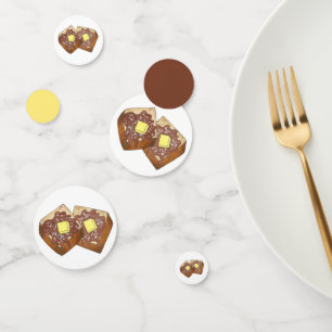 French Toast Butter en Syrup Diner Breakfast Food Confetti