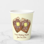 French Toast Butter en Syrup Diner Breakfast Food Papieren Bekers (Voorkant)