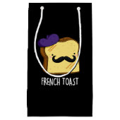 French Toast Funny Bread Pun DArk BG Klein Cadeauzakje (Voorkant)