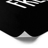 French Toast Funny Bread Pun DArk BG Poster (Hoek)