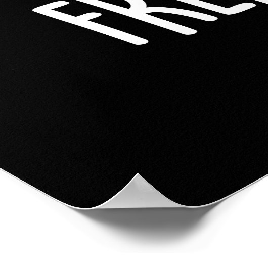 French Toast Funny Bread Pun DArk BG Poster (Hoek)