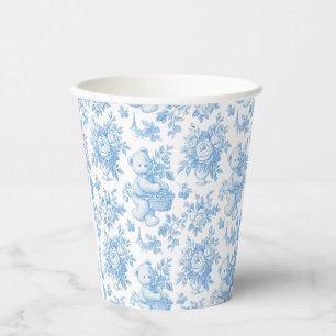 French Toile Floral Beer Baby shower Papieren Bekers
