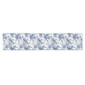 French Toile Peacock Pattern Korte Tafelloper (Horizontaal)