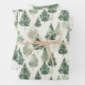 French Toile Trees Pattern Inpakpapier Vel (In situ)