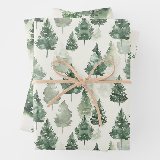 French Toile Trees Pattern Inpakpapier Vel (In situ)