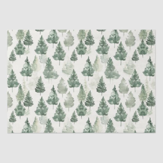 French Toile Trees Pattern Tissuepapier (Voorkant)