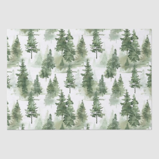 French Toile Trees Pattern Tissuepapier (Voorkant)