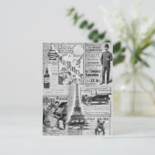 French Vintage Eiffel Briefkaart (Staand voorkant)