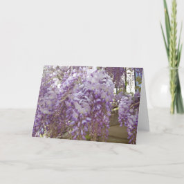 French Wisteria Feestdagen Kaart
