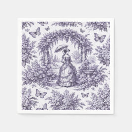 French Woman In a Garden Toile de Jouy Servet