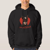 Frenchbulldog with Heartdecoration  Valentinesday Hoodie (Voorkant)