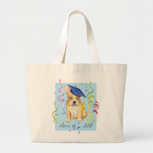 Frenchie Afstuderen Grote Tote Bag