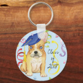 Frenchie Afstuderen Sleutelhanger (Voorkant)