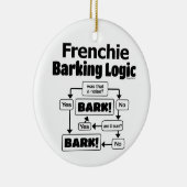 Frenchie Barking Logic Keramisch Ornament (Rechts)