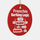Frenchie Barking Logic Keramisch Ornament (Rechts)