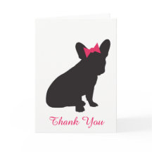 Frenchie Bedankt Card